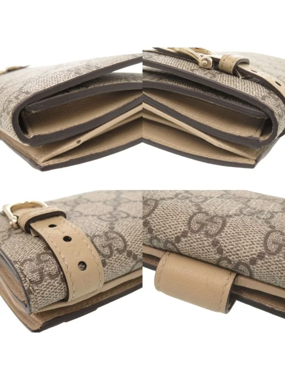 ★SOLD★ Gucci Nice GG Supreme Leather Beige Wallet - Picture 10 of 10